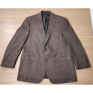 Lauren Ralph Lauren Jacket Mens 46L Silk Wool Two Button Sports Coat Blazer